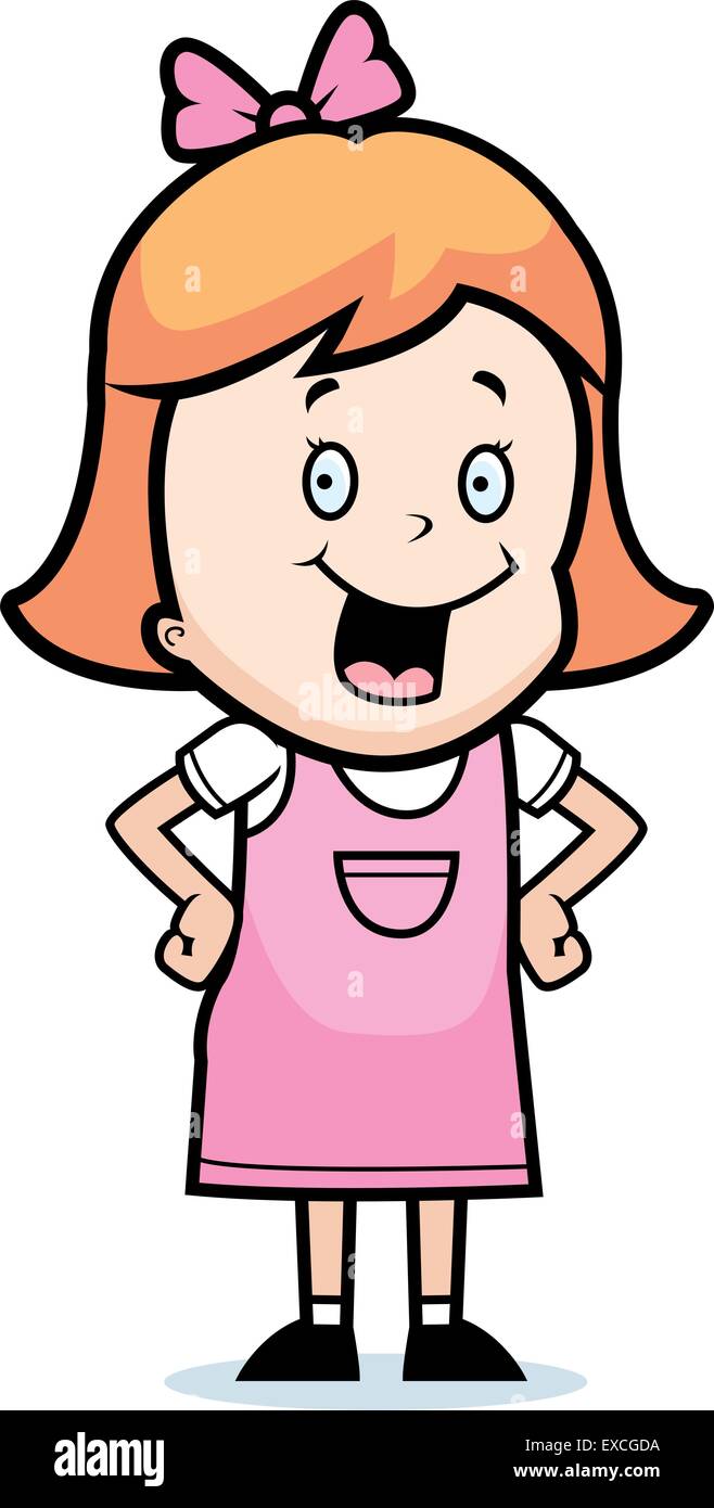 A happy cartoon child standing and smiling Stock Vector Image & Art - Alamy