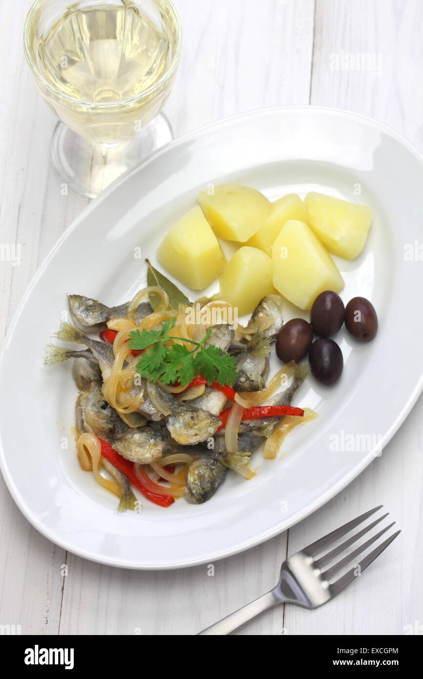 horse mackerel escabeche, spanish portuguese cuisine Stock Photo Alamy