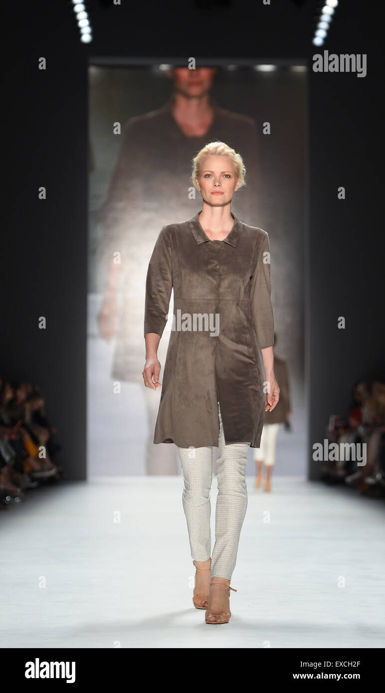 Berlin, Germany. 8th July, 2015. Model Franziska Knuppe wears clothes ...