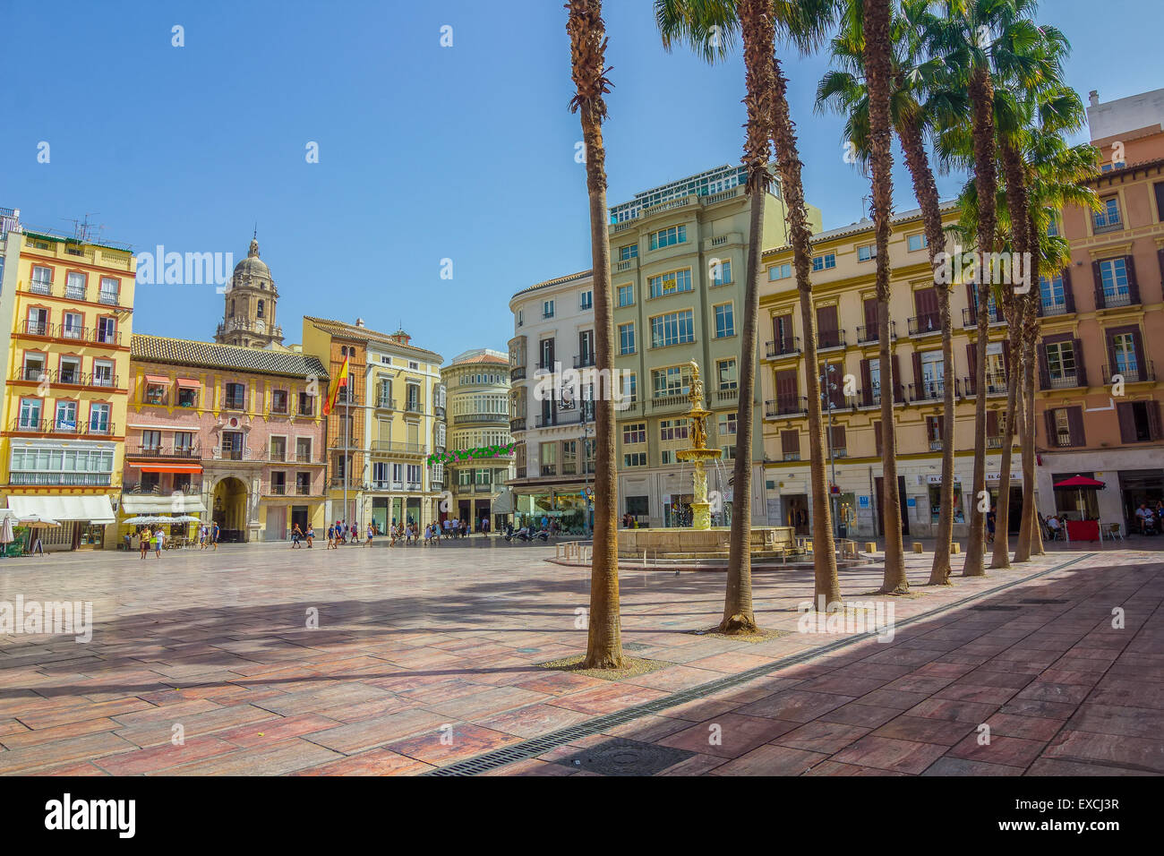 famous Plaza de la Constitucion, Malaga, Spain Stock Photo - Alamy