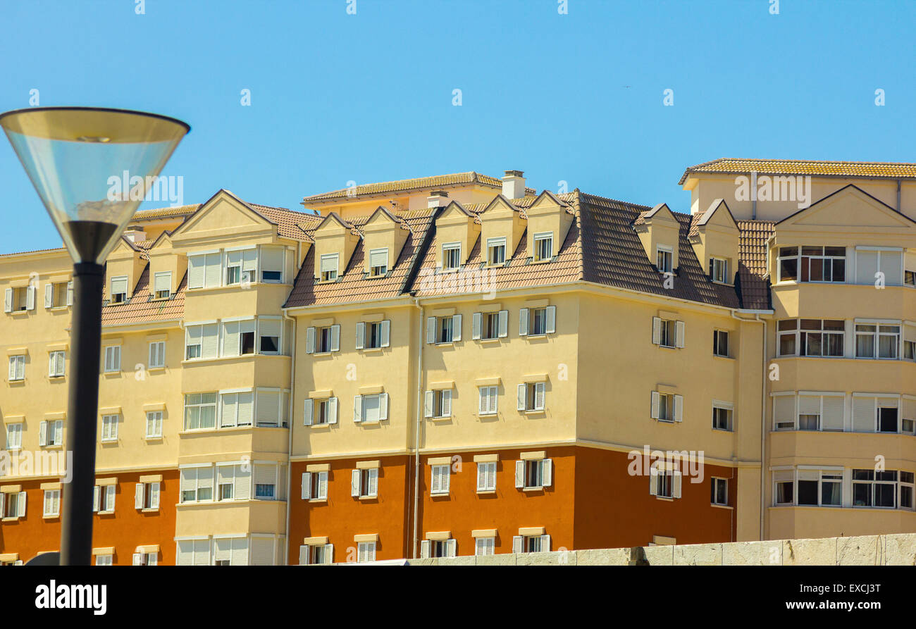 Typical houses in the area of the Rock of Gibraltar, Spain Stock Photo