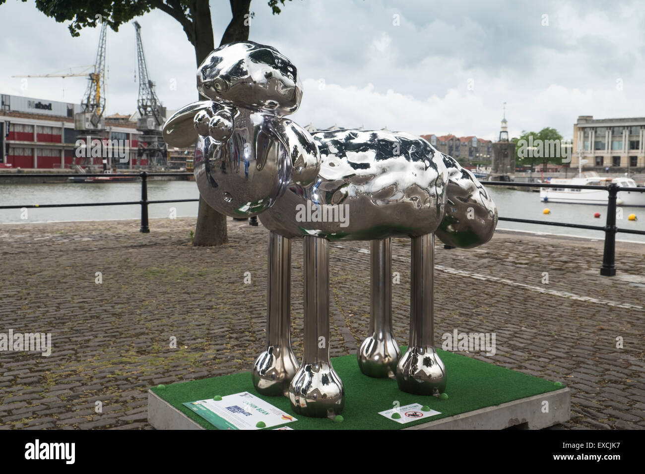 The Shaun In The City Sculptures Bristol Harbourside Stock Photo