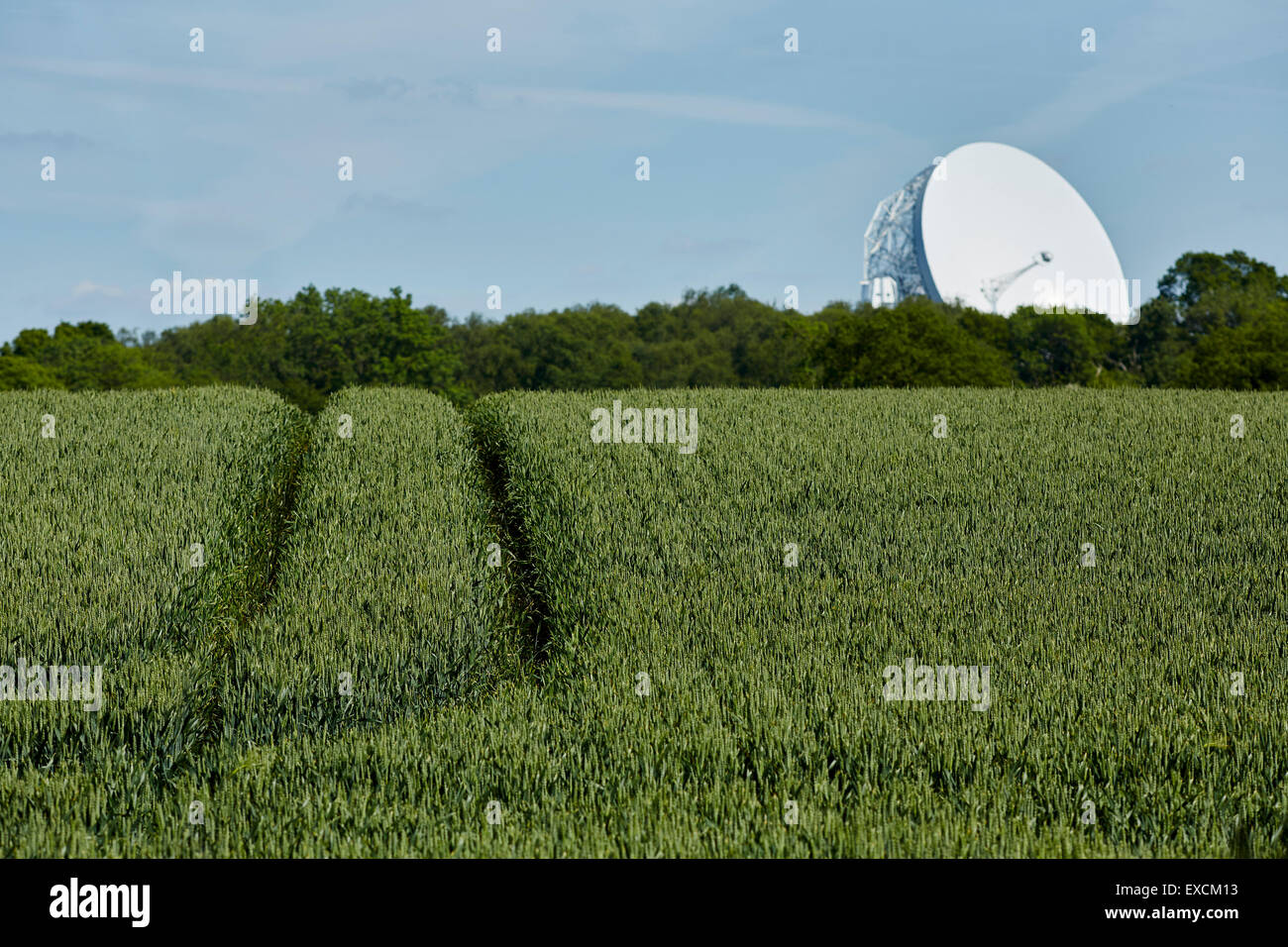 The Jodrell Bank Observatory (originally the Jodrell Bank Experimental Station, then the Nuffield Radio Astronomy Laboratories f Stock Photo