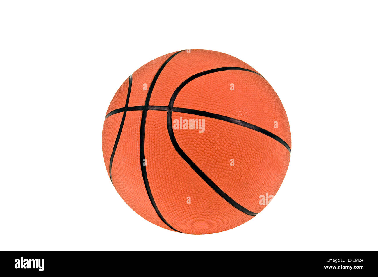 American Basketball Isolated On White Stock Photo