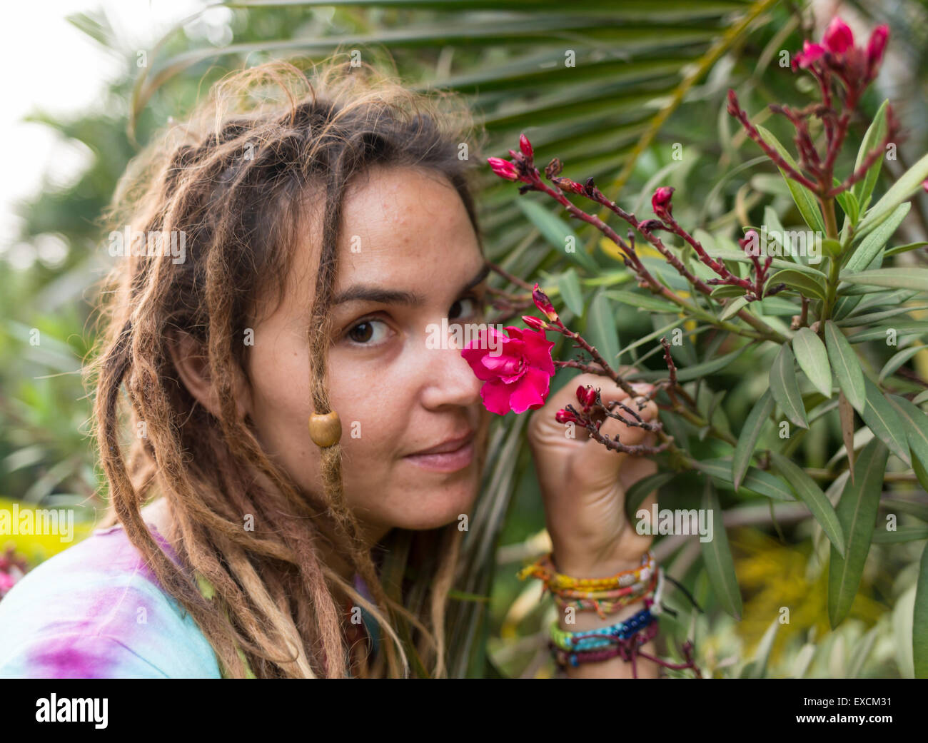 Hippie girl Stock Photo