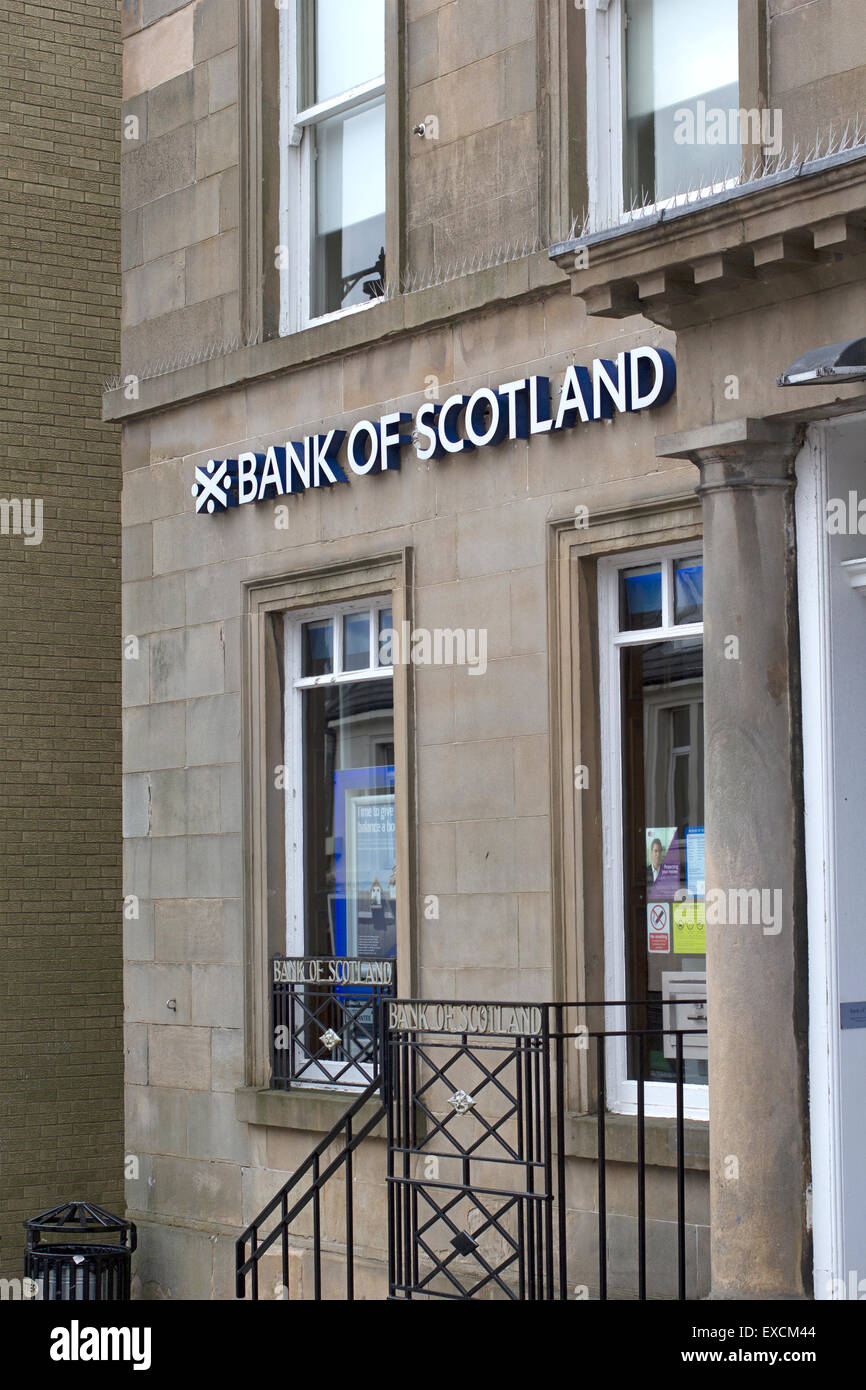 Bank of Scotland in Airdrie, North Lanarkshire, Scotland, United Kingdom Stock Photo