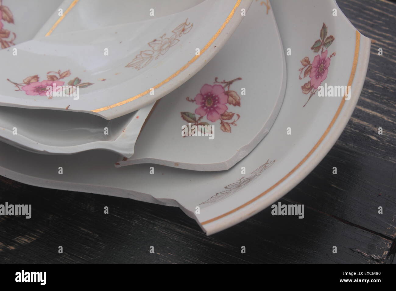 closeup of the broken plate Stock Photo Alamy