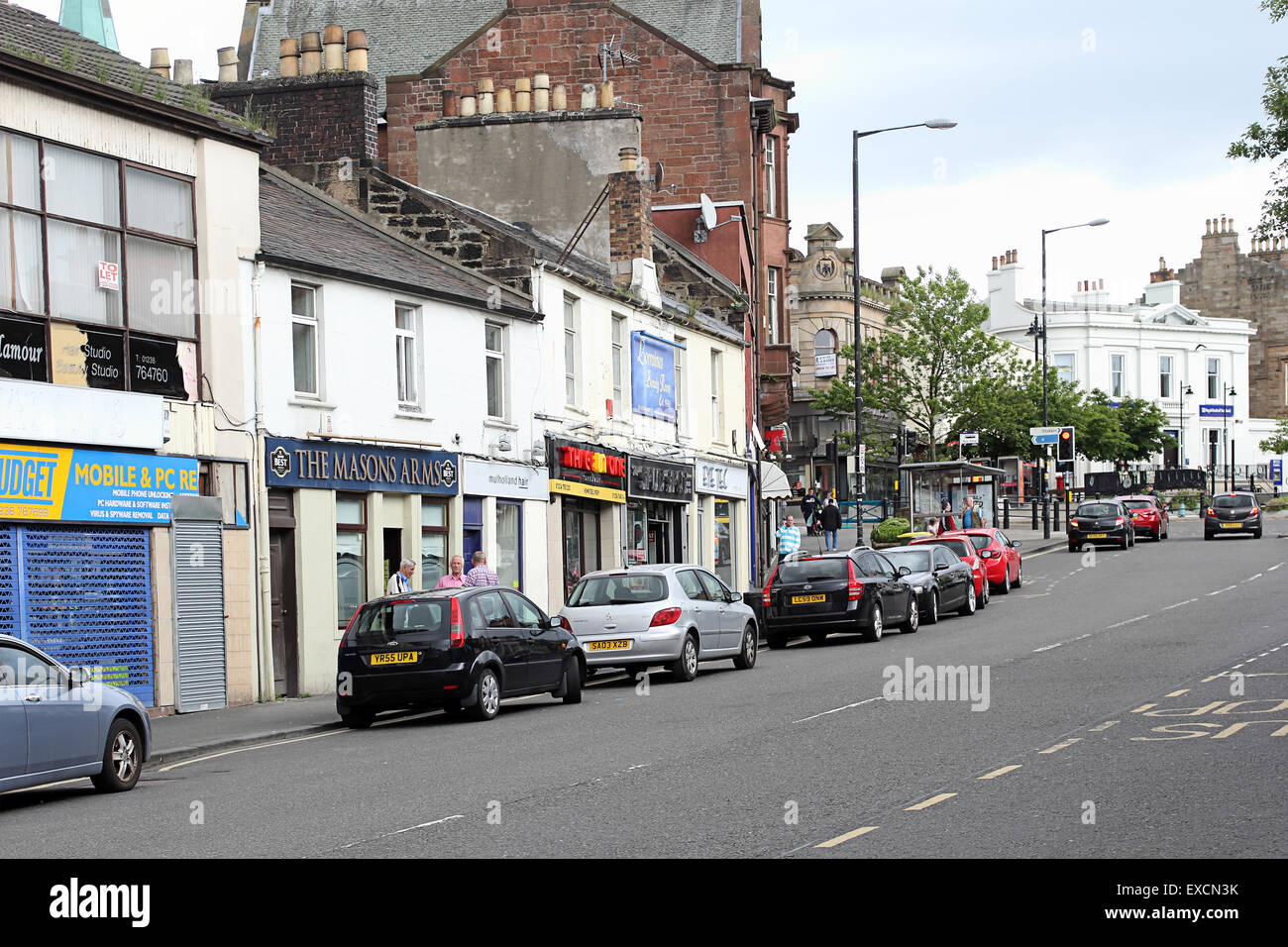 Stirling Street in Airdrie, North Lanarkshire, Scotland Stock Photo