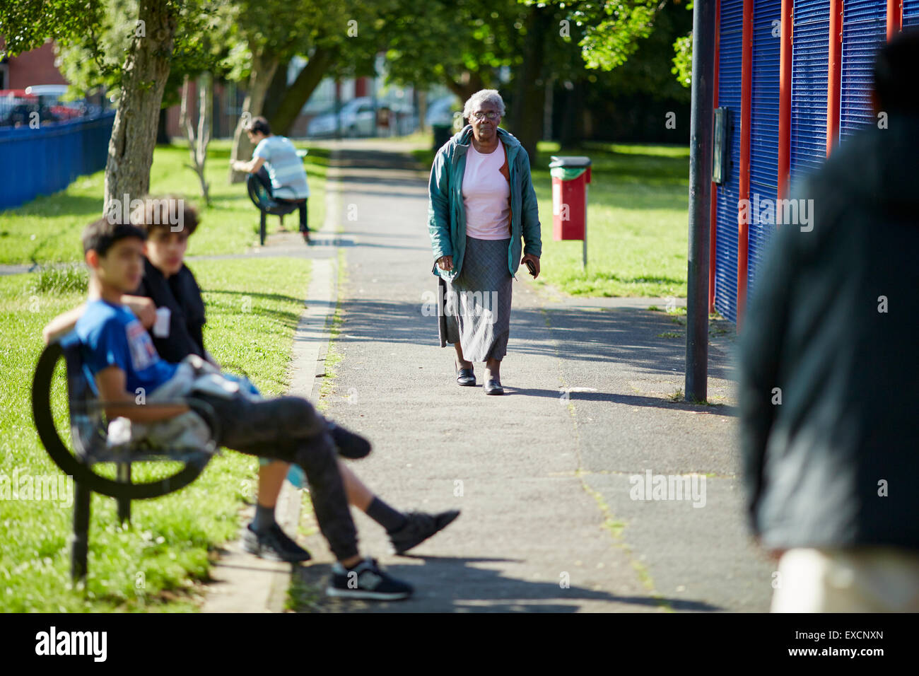 Pictured Whalley Range area Manley Park   UK Great Britain British United Kingdom Europe European island England English isle no Stock Photo