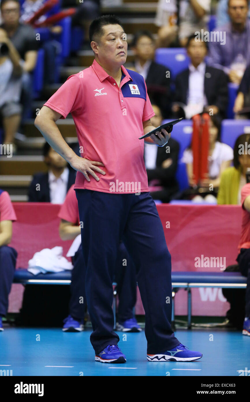 Saitama, Japan. 10th July, 2015. Masayoshi Manabe (JPN) Volleyball : FIVB Volleyball World Grand Prix Saitama 2015 preliminary round match between Japan 2-3 Italy at Saitama city memorial gymnasium in Saitama, Japan . © Yohei Osada/AFLO SPORT/Alamy Live News Stock Photo