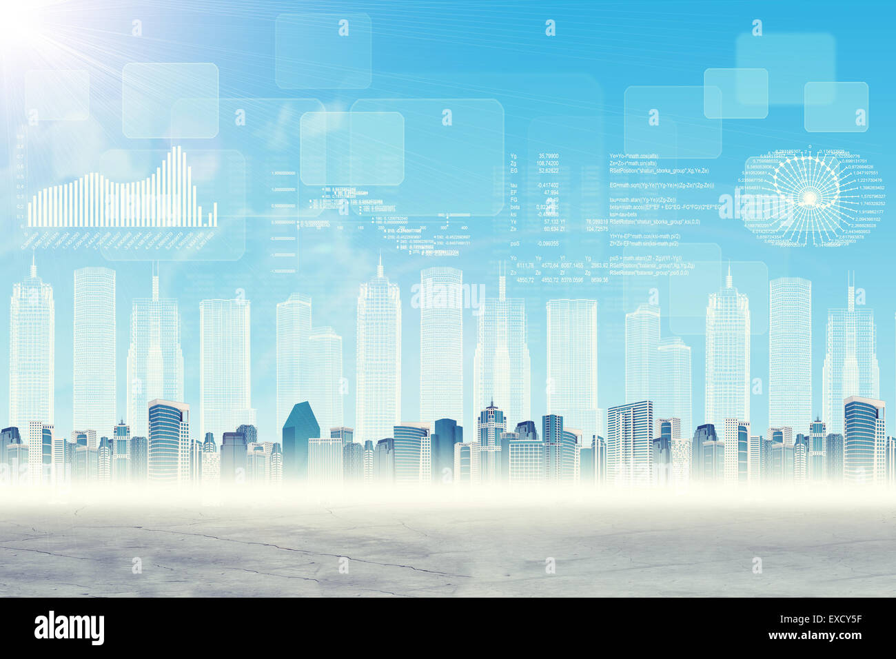 Abstract virtual background with graphs Stock Photo Alamy