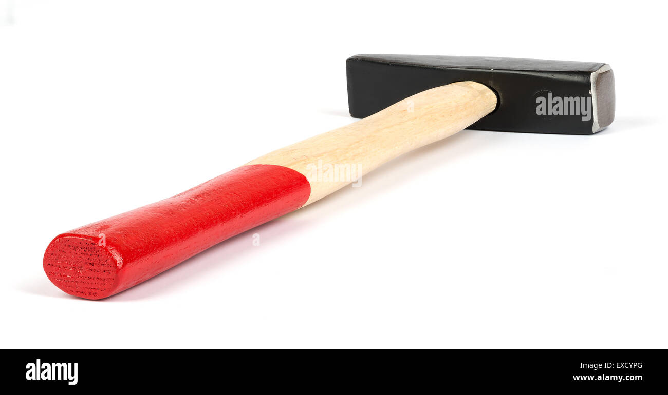 Hammer with red body Stock Photo Alamy