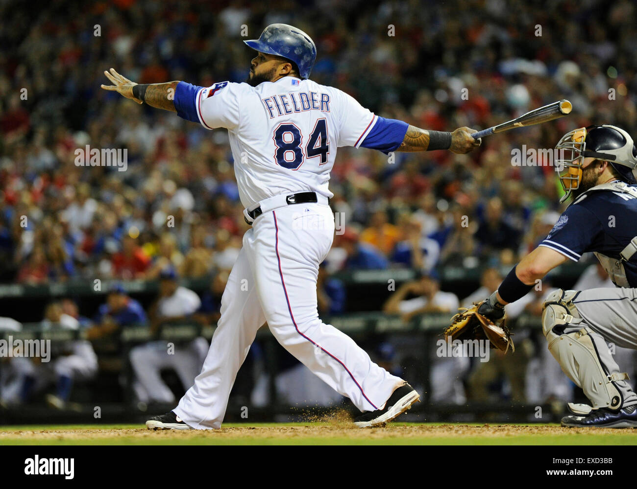 Texas rangers designated hitter prince fielder 84 hi-res stock ...