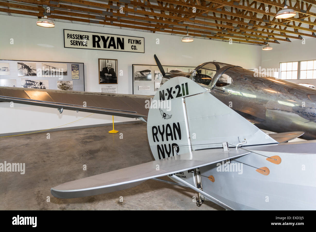 Wisconsin, Oshkosh, Experimental Aircraft Association, EAA AirVenture Museum, Pioneer Airport, Ryan Flying Co. exhibit Stock Photo