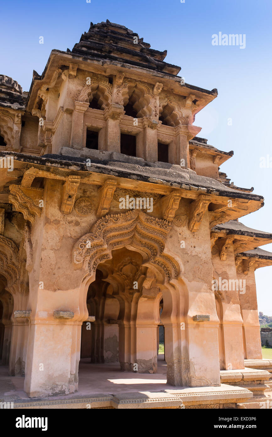 Beautiful building in Indian style in Goa, India. Stock Photo