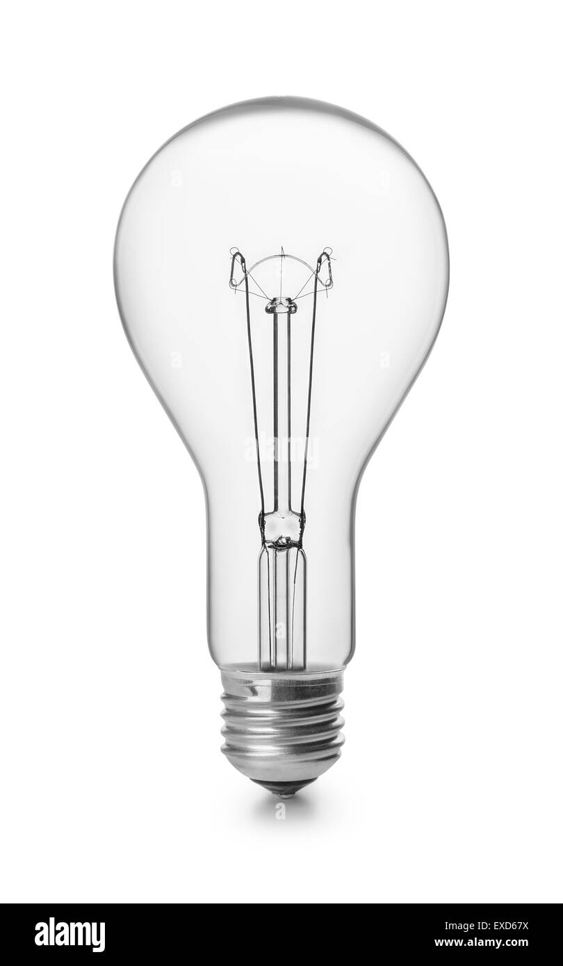 Incandescent light bulb isolated on white Stock Photo