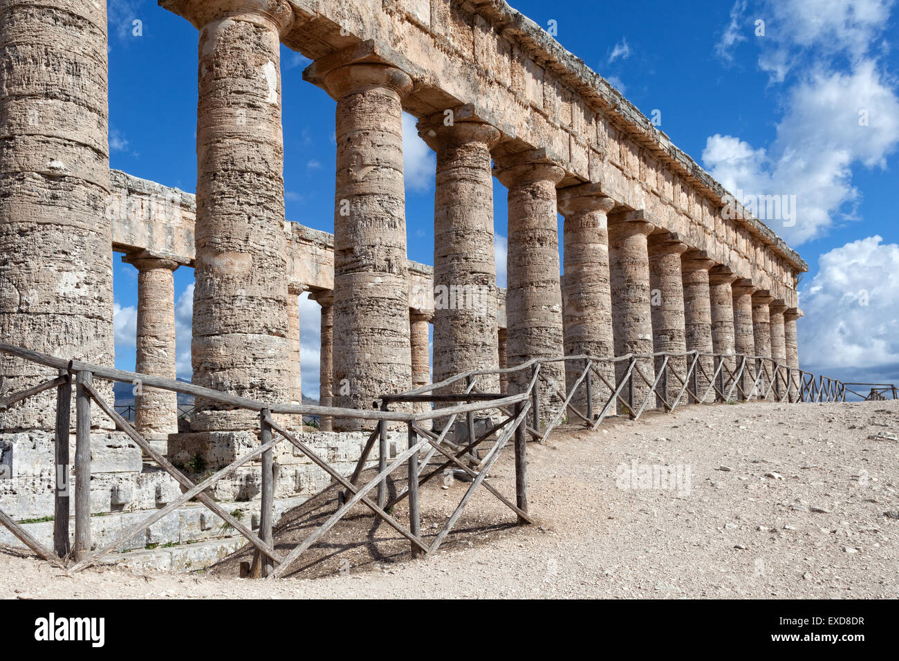 Doric temple of Segesta, Sicily Stock Photo