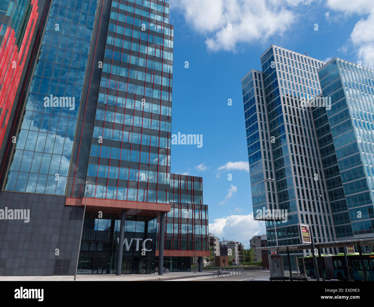 Glass high-rise building in European city Stock Photo