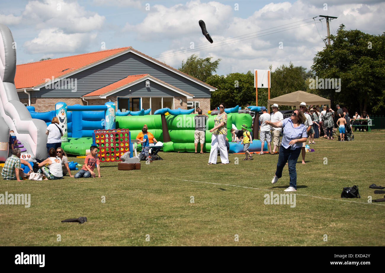 Village Fete during the World Pea Shooting Championships at Witcham near Ely, Cambridgeshire UK Stock Photo