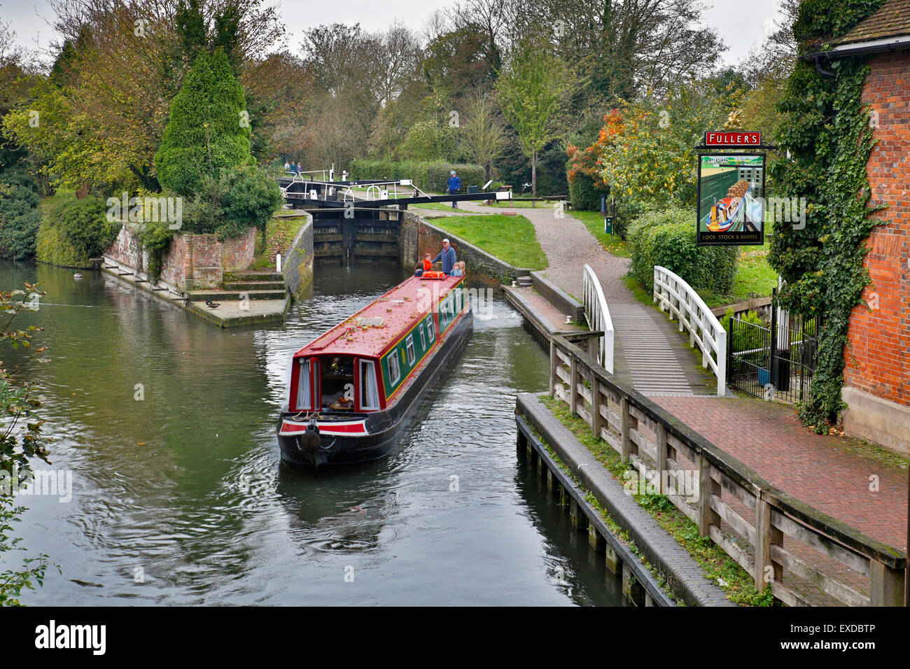 Kennet and Avon Canal Newbury; Berkshire; UK Stock Photo