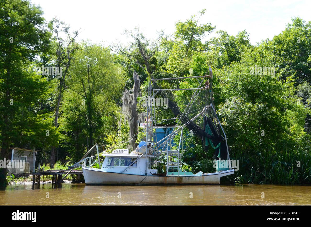 shrimp boat swamp louisiana pearl river bayou new orleans Stock Photo