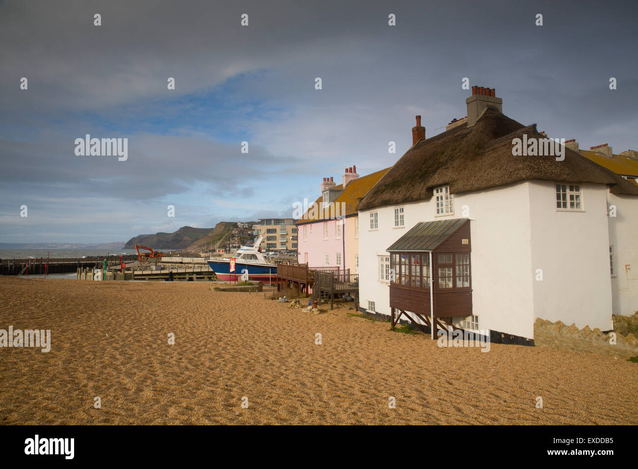 West Bay Shingle Beach Dorset; UK Stock Photo