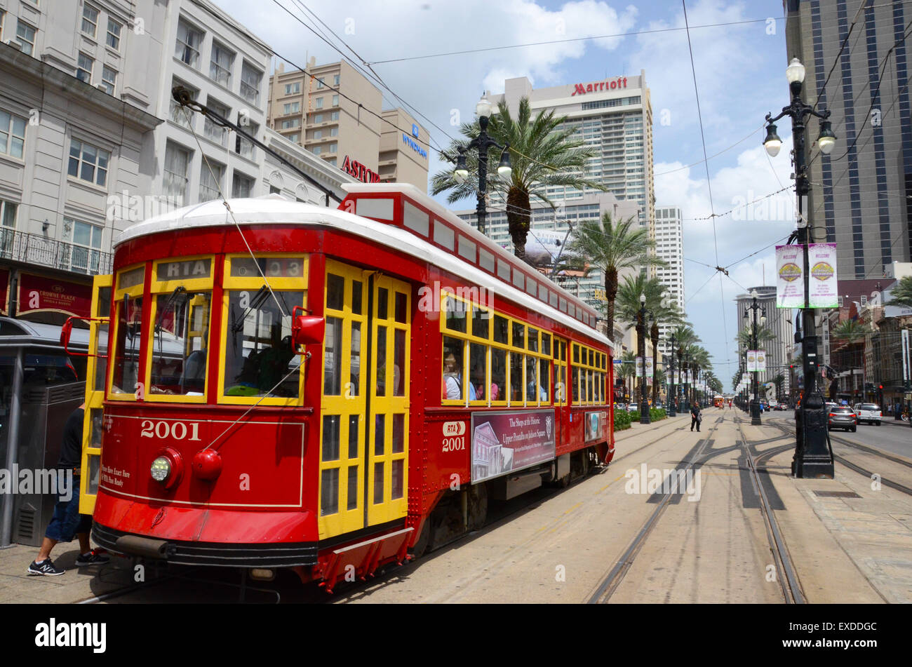 street car new orleans louisiana usa canal st Stock Photo Alamy
