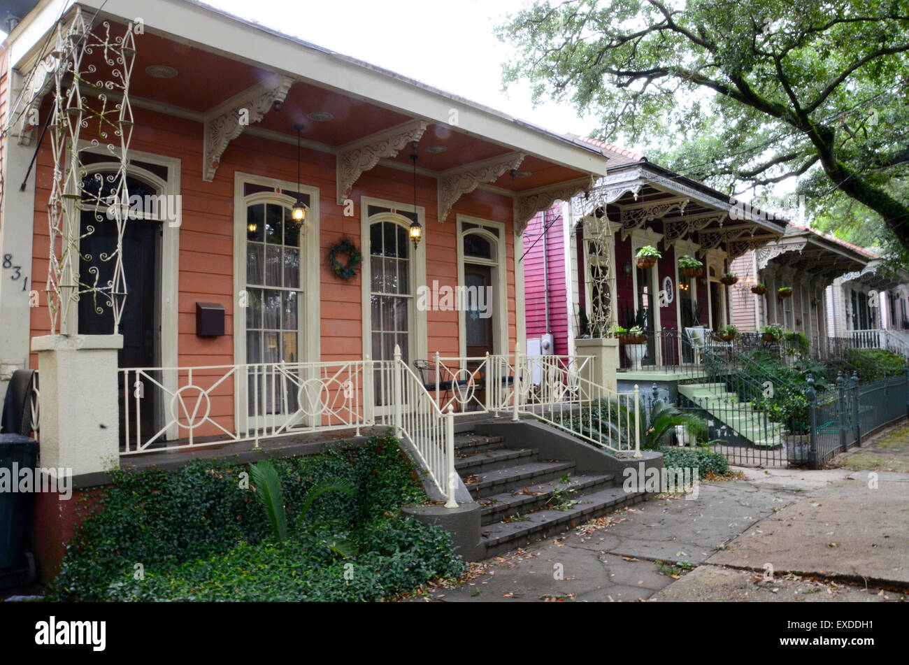 algiers new orleans houses louisiana wooden Stock Photo Alamy