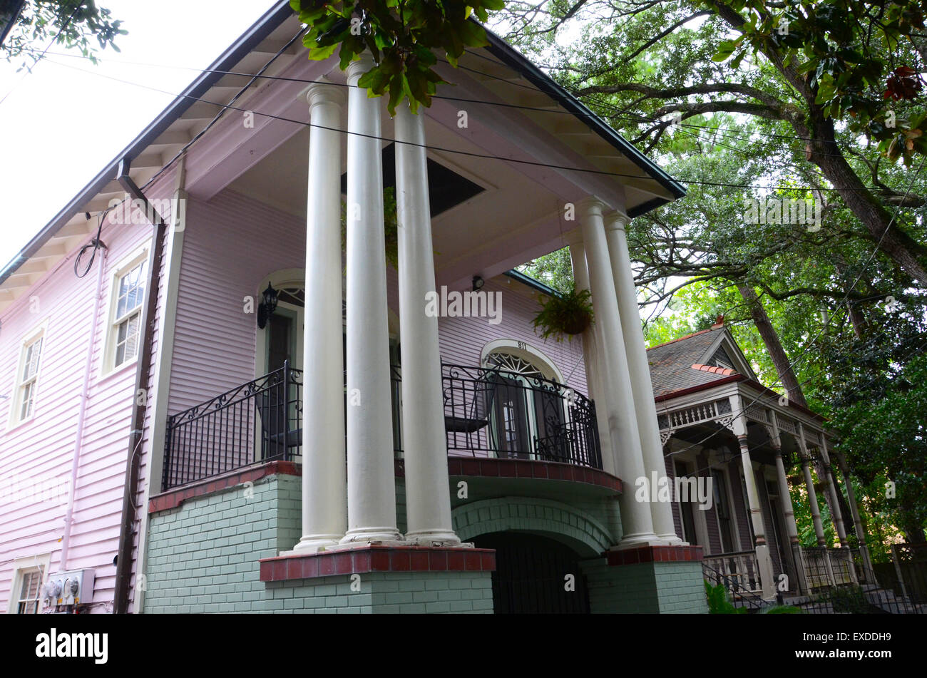 algiers new orleans houses louisiana wooden Stock Photo