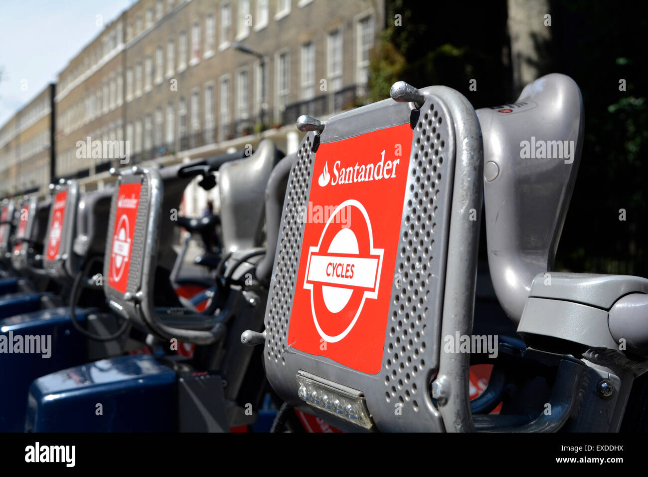 Santander Cycles at a Docking Station near the British Museum London England UK Stock Photo Alamy