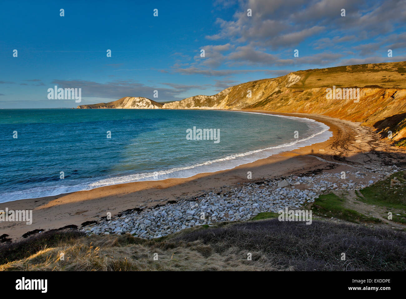 Lulworth Cove; From Worbarrow Headland Dorset; UK Stock Photo