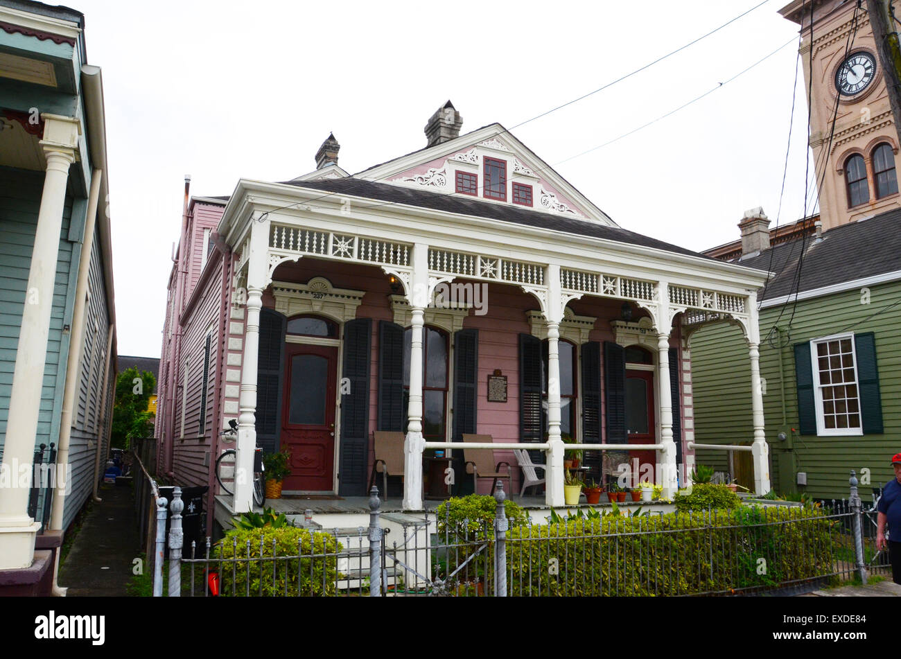 House in the Algiers district of New Orleans, Louisiana Stock Photo