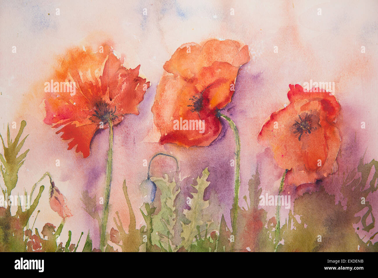 Abstract art poppies hi-res stock photography and images - Alamy