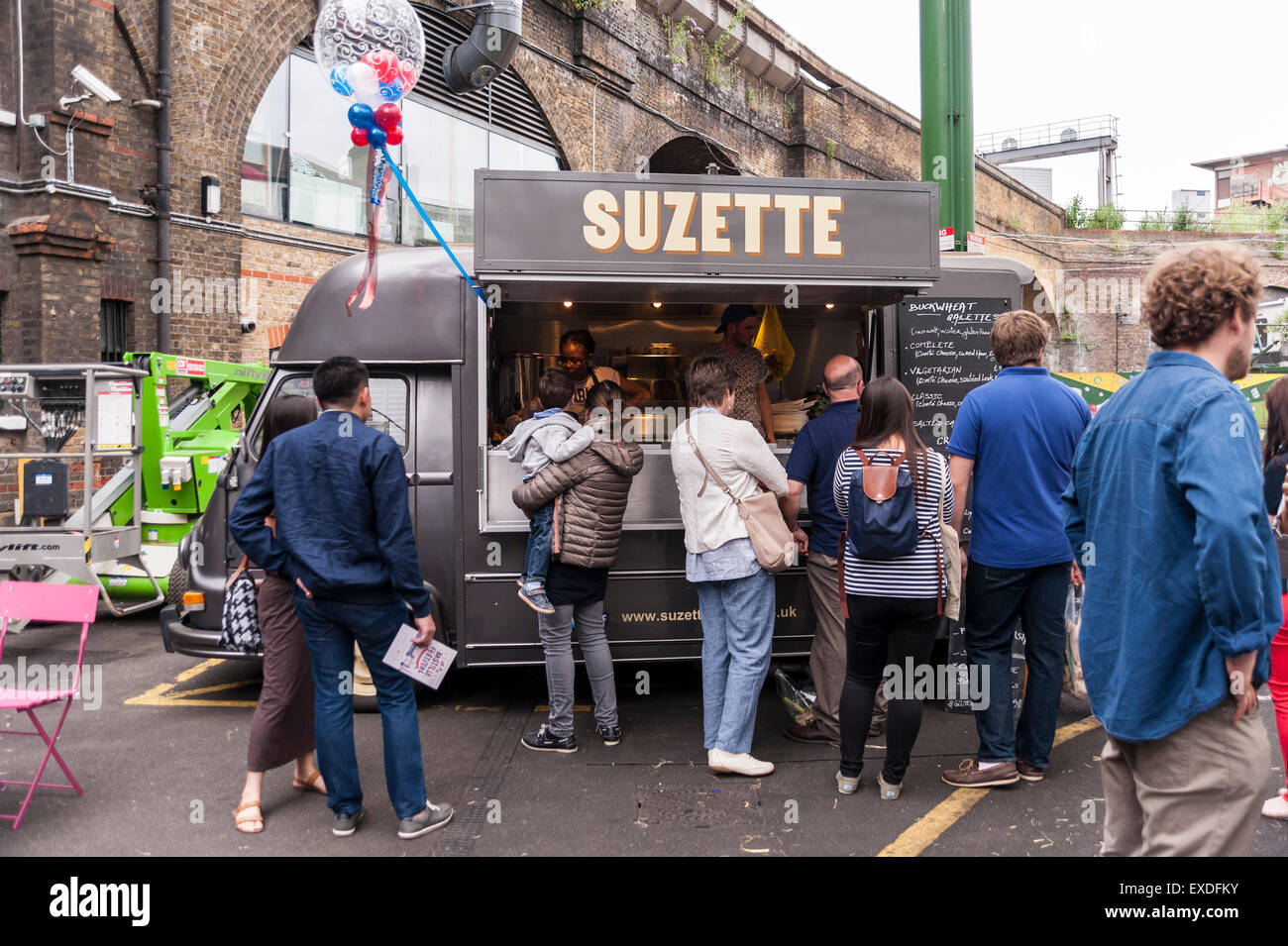 London, UK. 12 July 2015. Francophiles gather to enjoy the Bastille Day
