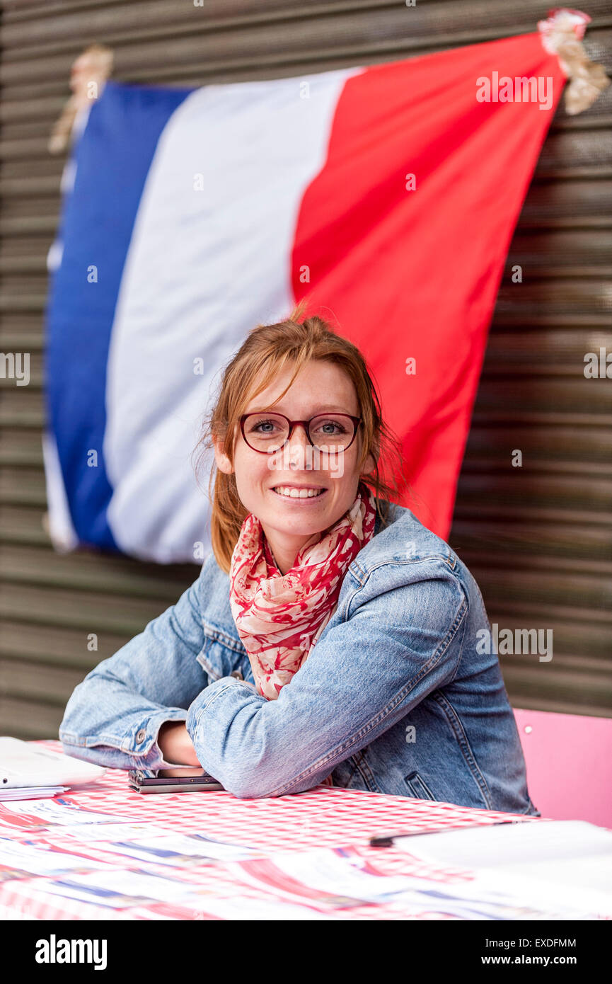 London, UK. 12 July 2015. Francophiles gather to enjoy the Bastille Day