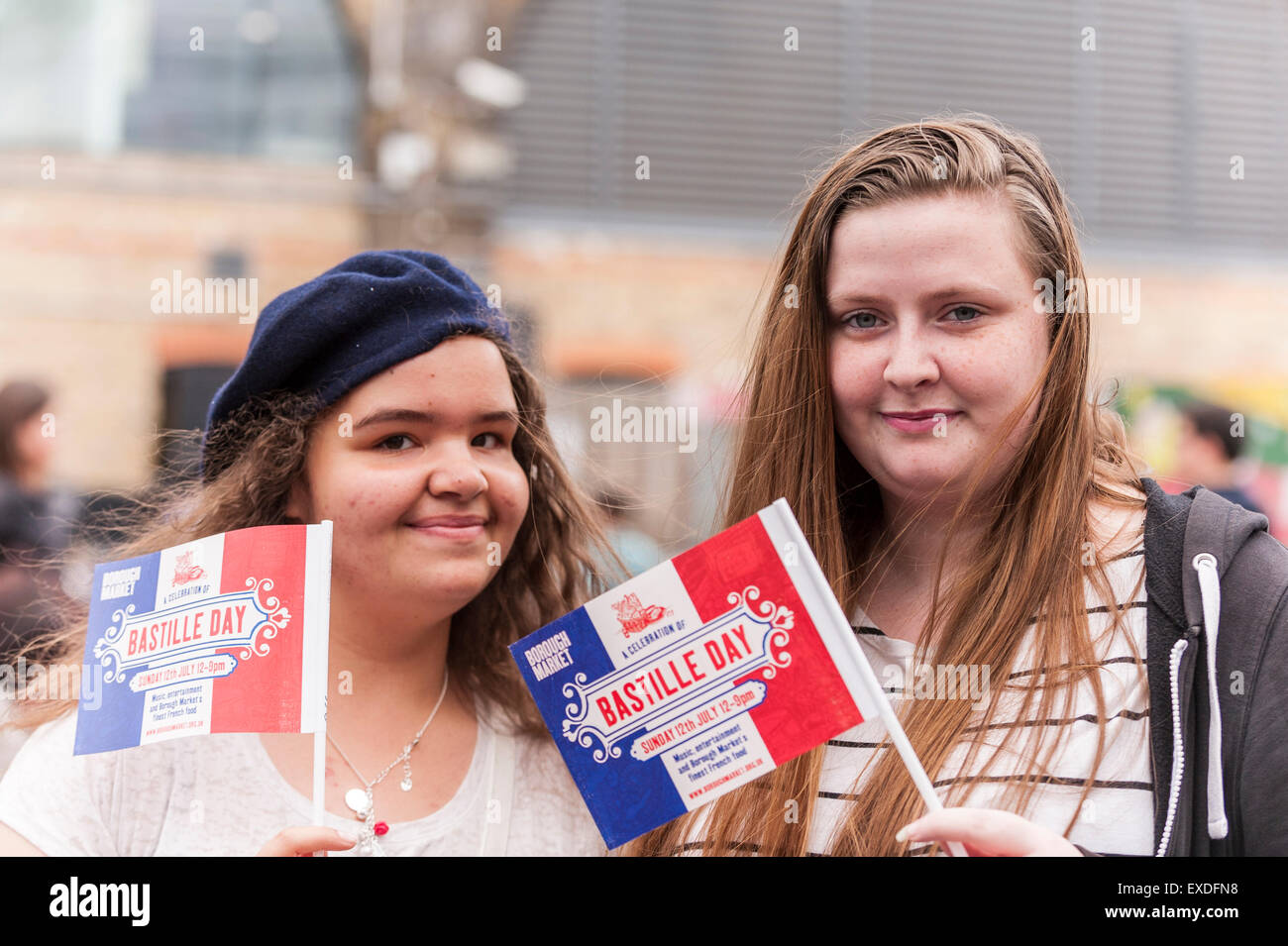 London, UK. 12 July 2015. Francophiles gather to enjoy the Bastille Day