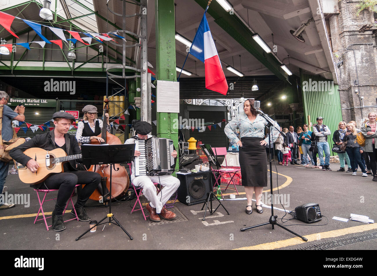 London, UK. 12 July 2015. Francophiles gather to enjoy the Bastille Day