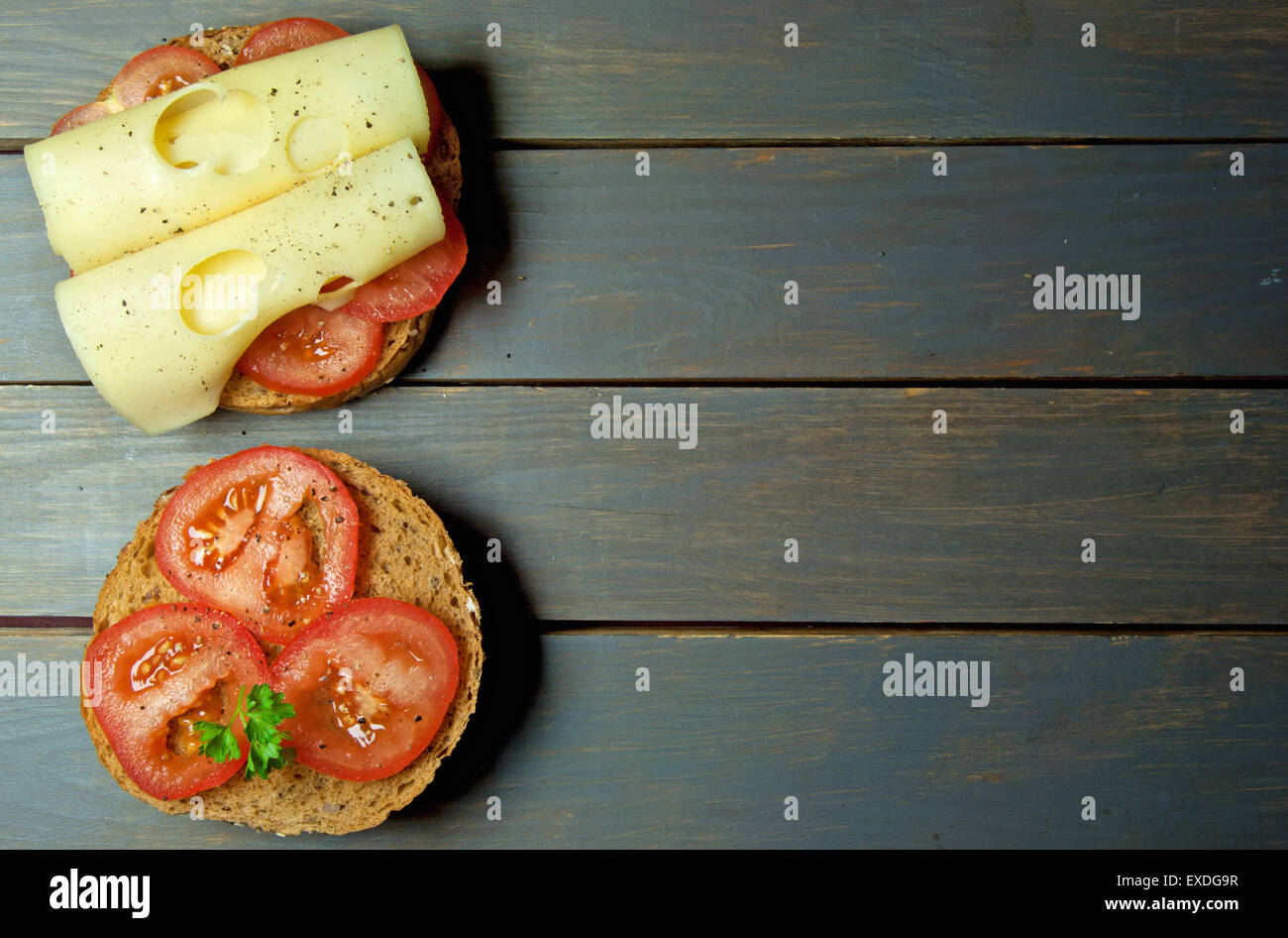 Deli sandwich with copy space Stock Photo