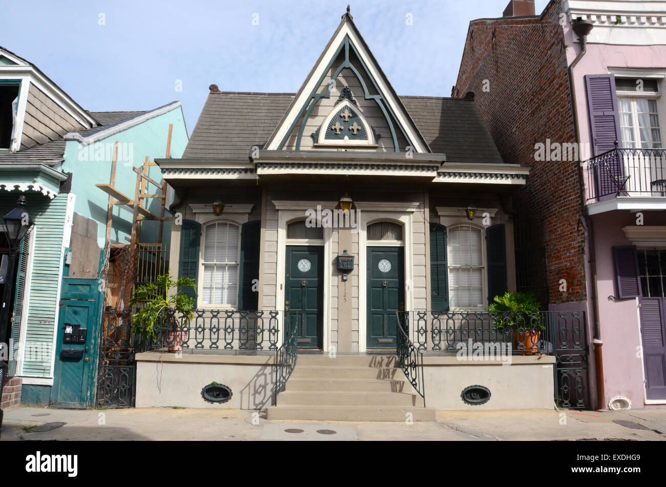 houses french quarter new orleans Stock Photo Alamy