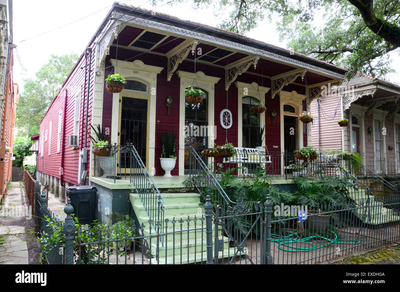 algiers new orleans houses louisiana Stock Photo