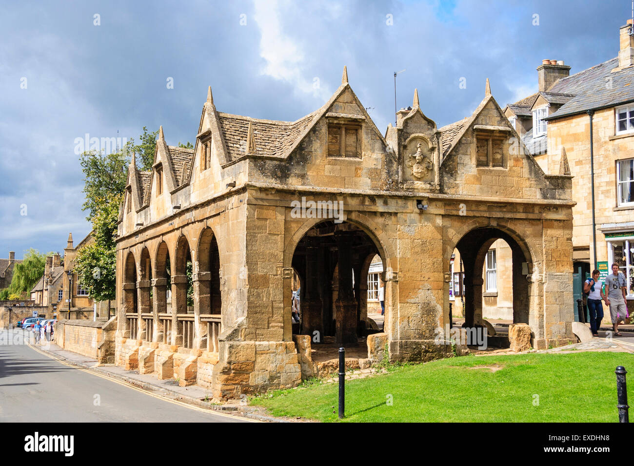The Cotswold town of Chipping Campden, famous Cotswold limestone market