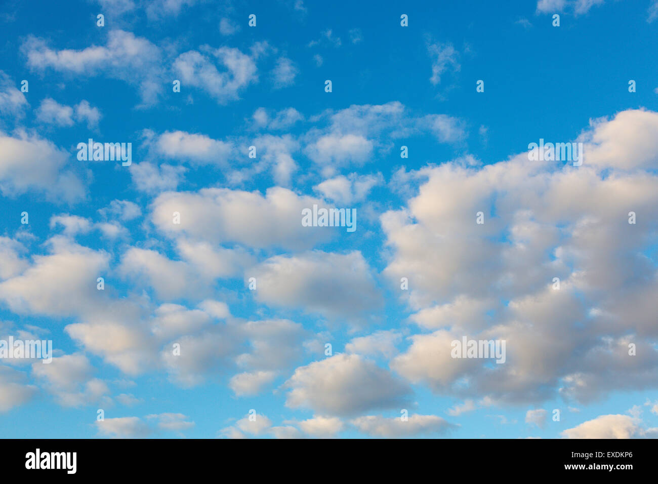 White clouds in a blue sky Stock Photo
