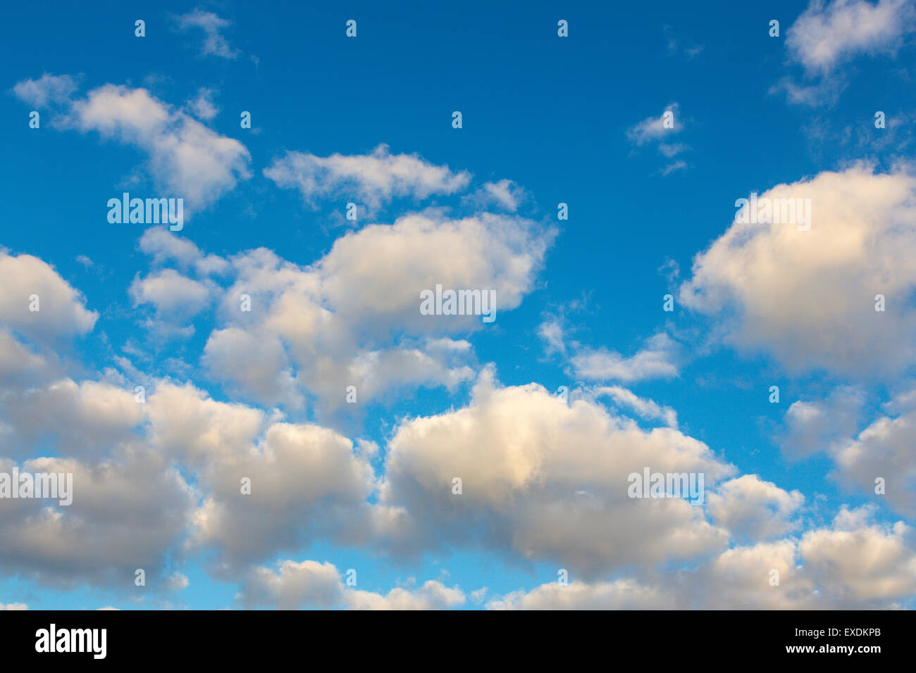 White clouds in a blue sky Stock Photo