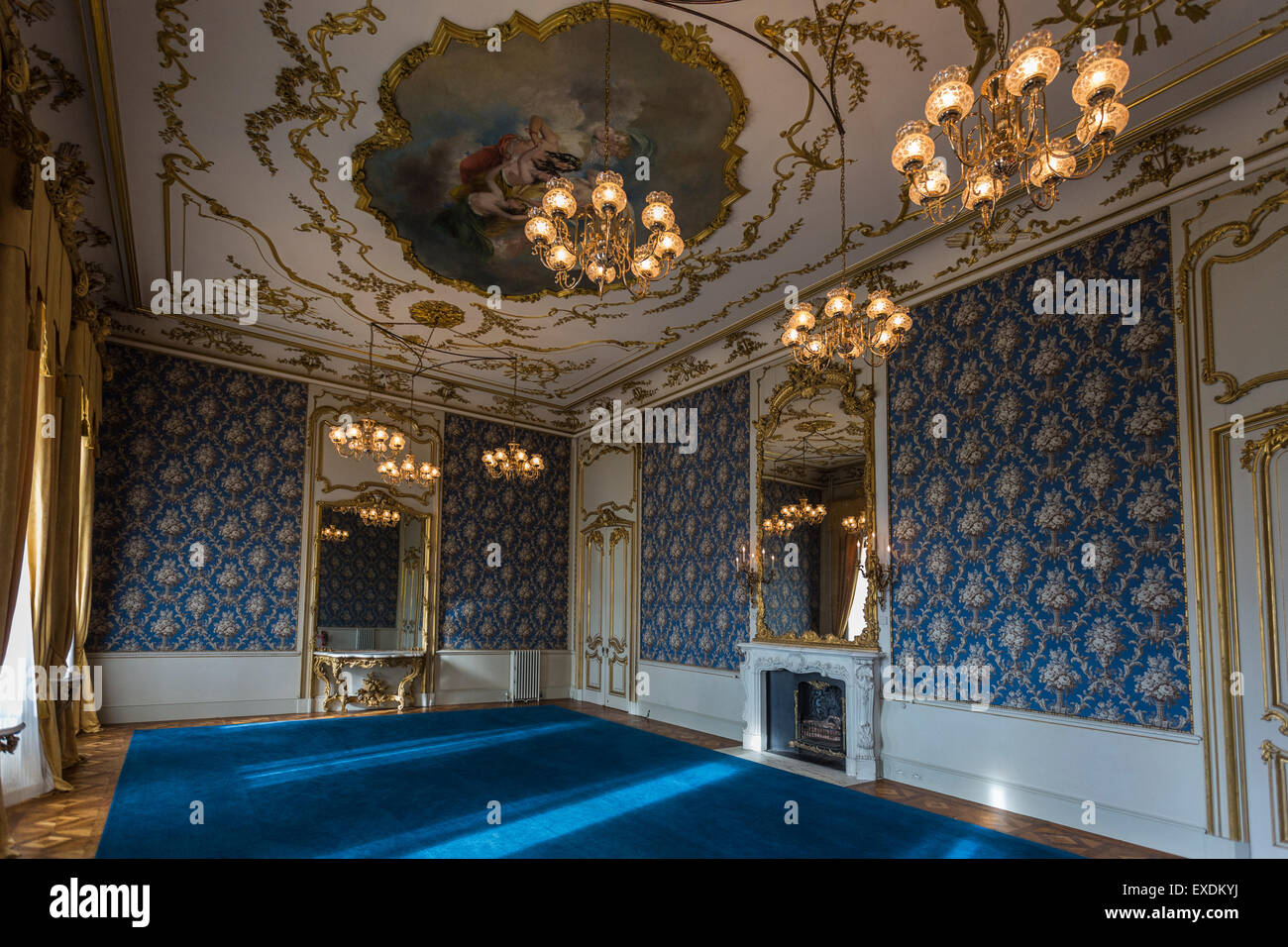 Room in Wrest Park Mansion House, near Silsoe, Bedfordshire, England Stock Photo