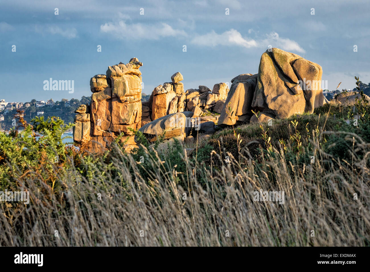 Pink Rocks France Pink rocks ploumanach in france hi-res stock photography and images - Alamy