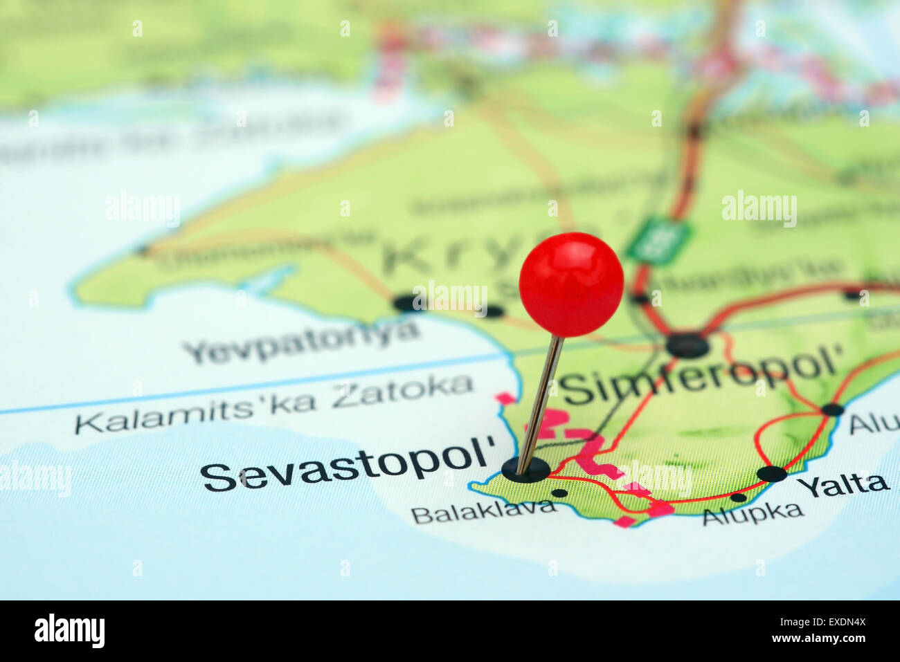 Sevastopol map hi-res stock photography and images - Alamy