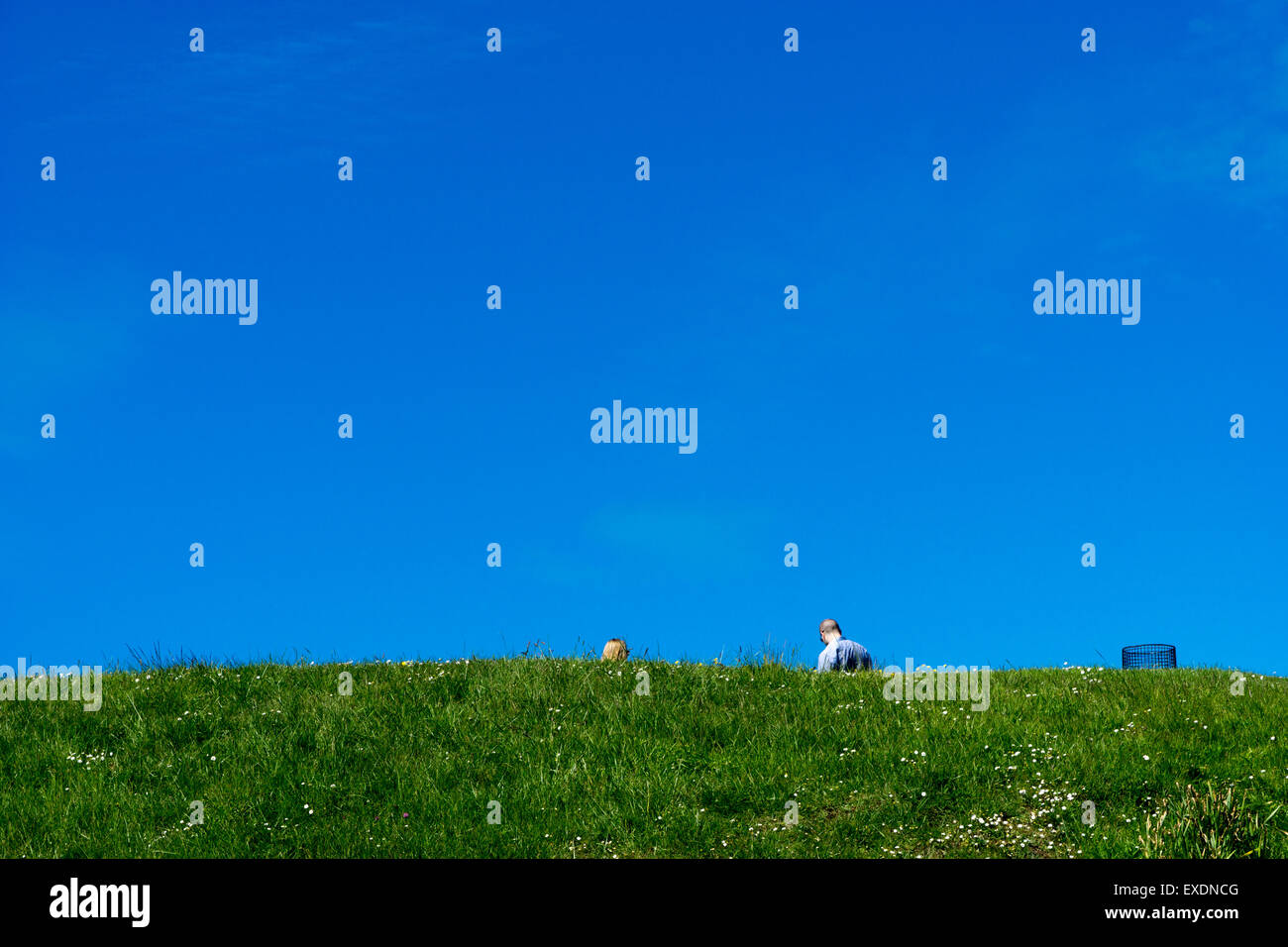 Green grass and blue sky hi-res stock photography and images - Alamy