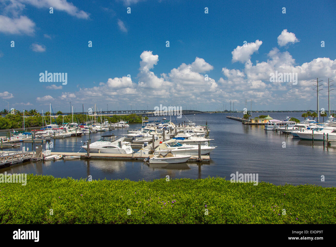 Marina on Peace River in Punta Gorda Florida Stock Photo