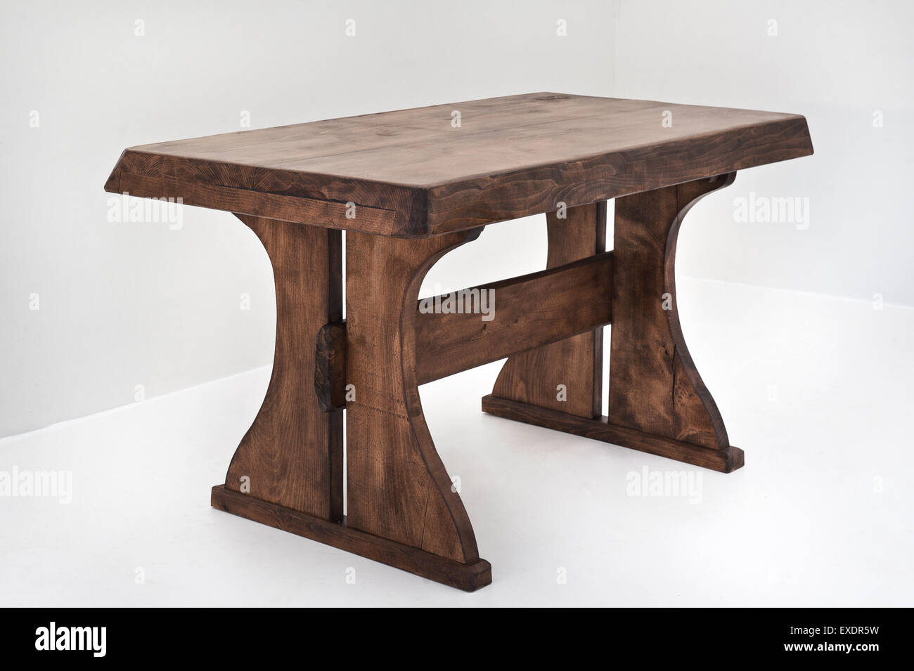 Hand made wooden furniture, isolated on white Stock Photo Alamy