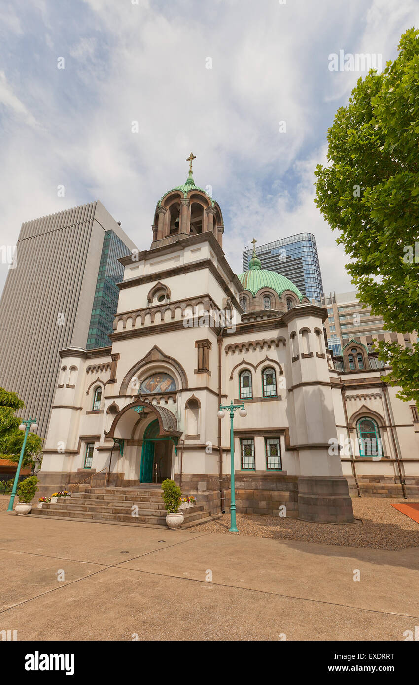 Holy Resurrection Cathedral (Nikorai-do, circa 1891), the main temple of Japanese Orthodox Church in Tokyo, Japan Stock Photo